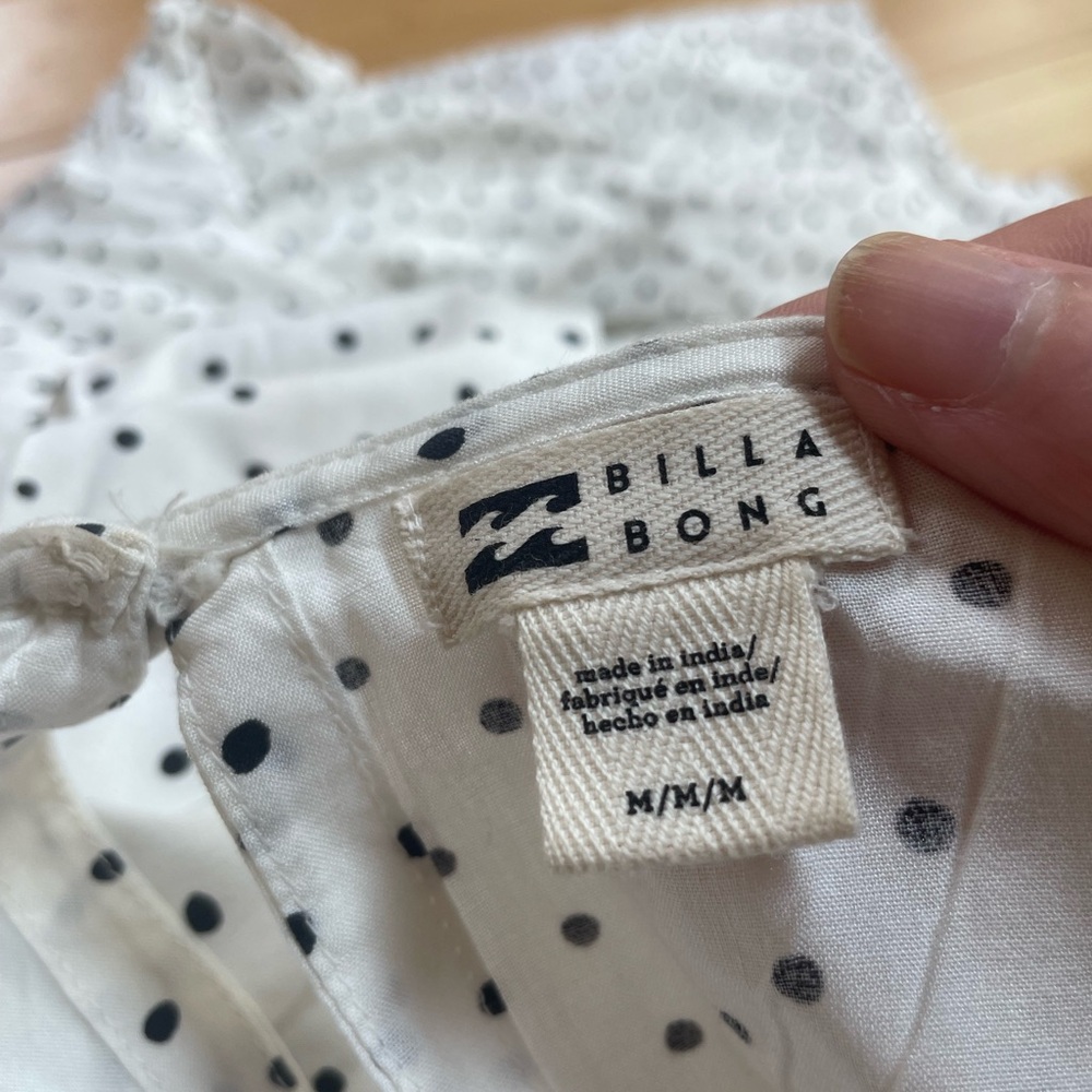Billabong White Polka Dot Midi Dress - Picture 5 of 8